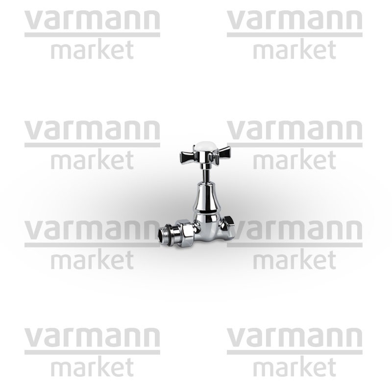 Прямой клапан для радиатора серия Victoria хром Exemet, размер: 1/2", 0333-1500C000