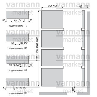 Дизайн-радиатор Varmann Solido Bless 1200.430.40