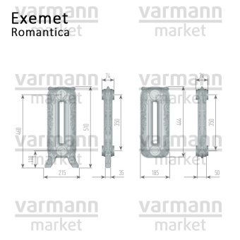 Чугунный радиатор Romantica 510/350 26
