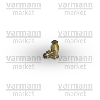 Угловой запорный клапан для радиатора бронза Exemet, размер: 1/2” x 3/4”, 0323-2000Z000